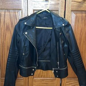 Zara leather jacket. Size small. New without tags